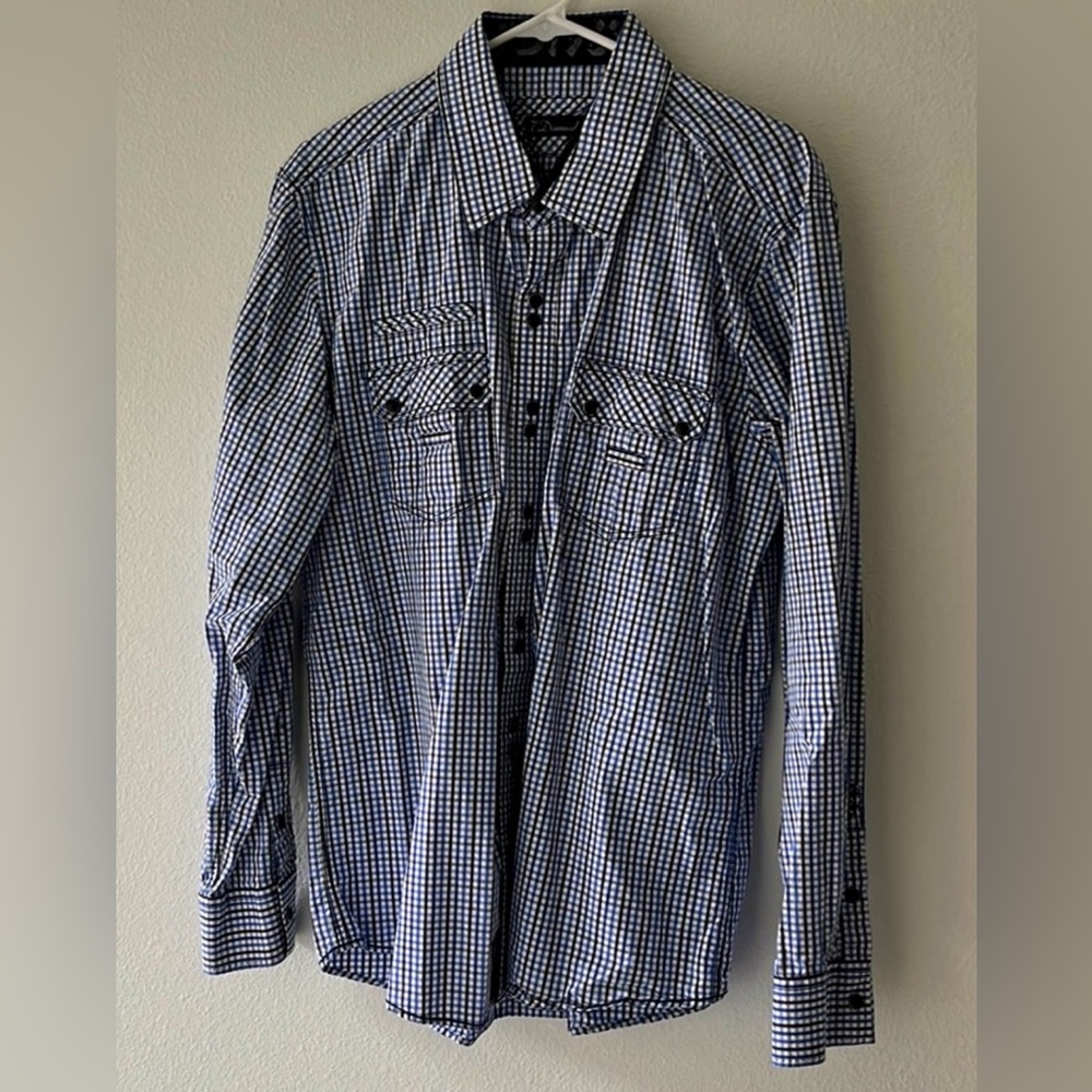 7 Diamonds, Checkered Button Down